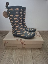 NEU Bisgaard Gummistiefel Gr. 34 Stiefel Ungefüttert Camel Dinos Braun 