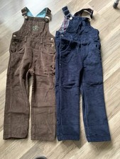 2 Stück Papagino Latzhosen Größe  gefüttert Cordhose braun+blau