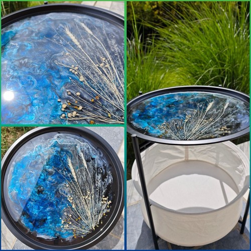 Couchtisch mit epoxid harz - couchtisch,