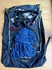 Kletterausrüstung , 60m 9,8 mm Petzl Seil , Klettergurt , Aufbewahrung  Tasche  