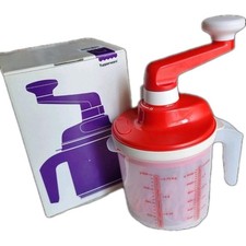 Tupperware Speedy Chef Easy Mix 2-Stufen, Eischnee, Sahne, Eiweiß Rot / Klar Neu