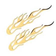 2 Flammen Autoaufkleber 3D