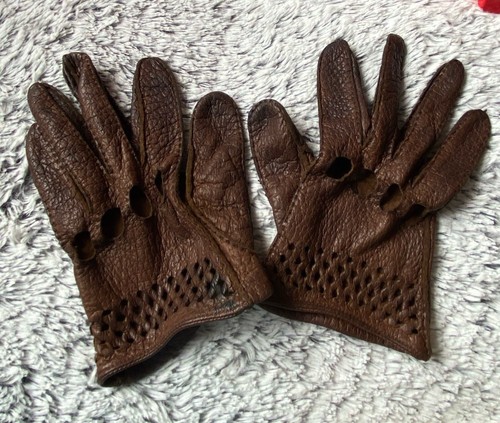 Paar lederhandschuhe vintage - lederhandschuhe,