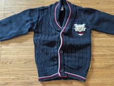 Baby Steiff Cardigan Strickjacke Pullover Junge Gr. 68, dunkelblau, gepflegt