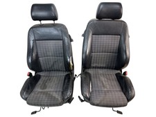 Audi 80 B4 Cabrio Typ 89 Sitze Vorne Teilleder Schwarz /Stoff kariert