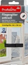 Profissimo Fliegengitter Grau 130x150 cm Insektenschutz Fenster mit
