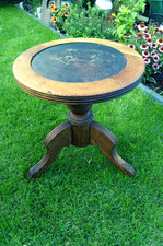 restaurierter Klavierhocker Klavier Hocker Nussbaum höhenverstellbar 48-60 cm