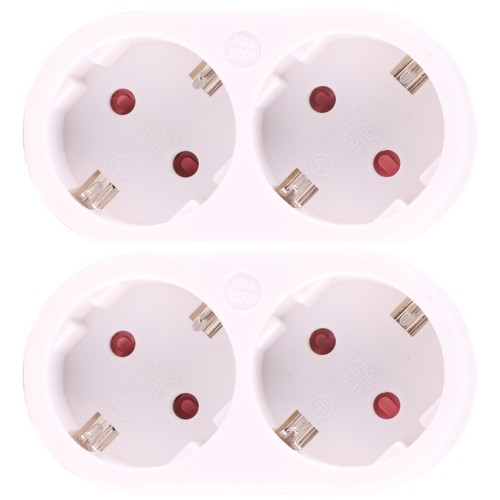 Doppelstecker horizontal - 2x,