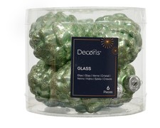 6 Christbaumschmuck Zapfen