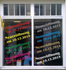 Neueröffnung mit Datum