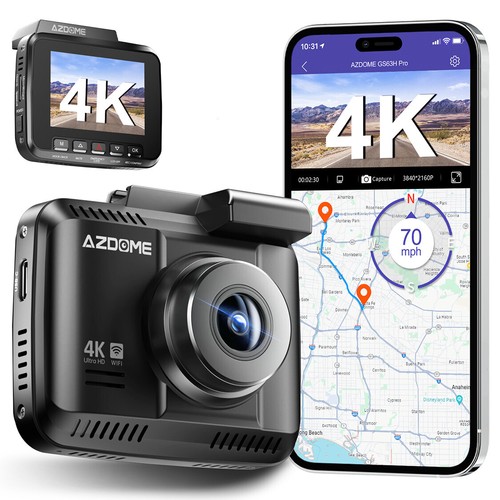 Azdome dashcam wifi - 4k, gps