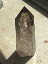 Rauchquarz 400g Turm Spitze 13cm Edelstein Kristall