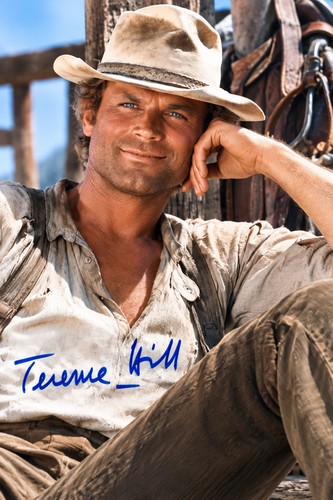 Terence hill autogramm foto - terence,
