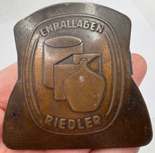 Werbeklammer Metall Guss Emballagen Riedler Dokumenten Akten Klammer Rarität