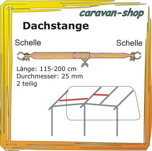 Dachauflagestange 25mm 115 200 - dachauflagestange,
