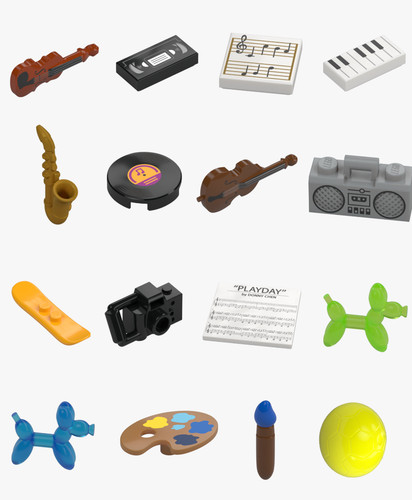 Lego hobby musik gitarren - lego, e-gitarren