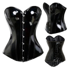 Lack Korsett Schwarz Vollbrust