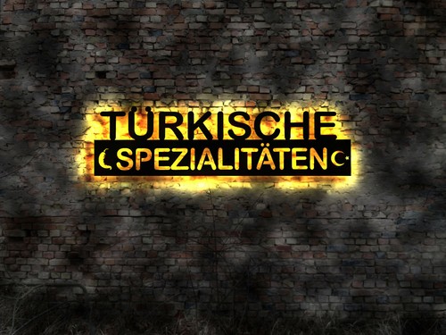 Led döner schild fladenbrot - led,