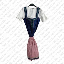 Dirndl Roll Größe 48 Trachtenkleid Oktoberfest Traditionell 3-teilig