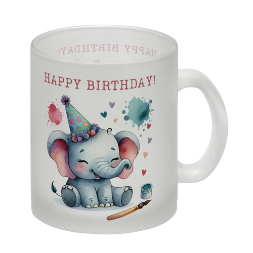Happy birthday elefant glas - happy,