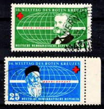 DDR 572-573 , gestempelt / o / Rotes Kreuz , Henry Dunant , Nobelpreis /g1