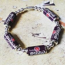 Einzigartiges KIRSCHKOKSDOSEN ARMBAND handgefertigt COCA COLA Retro FAB Soda MINIATUR