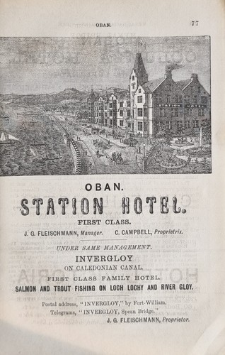 1888 touristendruck oban - 1888,