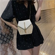 Hexagon Stroh Tasche