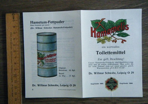 Werbeblatt hamamelis ein - werbeblatt,