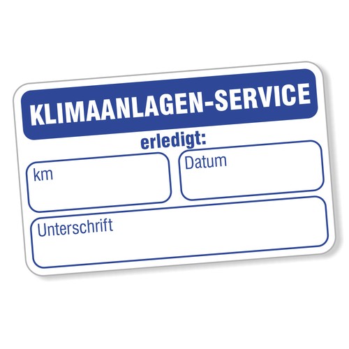 Aufkleber klimaanlage wartung - aufkleber,