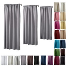 WOLTU 1x Vorhang Gardine 250g/m² Verdunklungsvorhang mit Kräuselband blickdicht