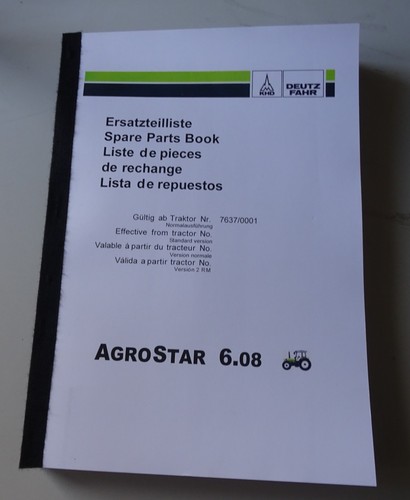 Ersatzteilliste deutz agrostar - deutz,
