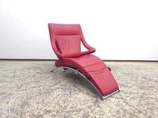 WK Wohnen Solo Ledersessel Relaxsessel Designersessel Chair Lederliege Rot
