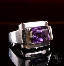 Vintage Amethyst Silberring