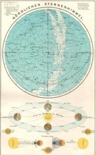 Landkarte. Nördlicher Sternenhimmel