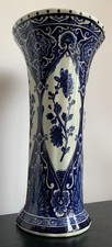Boch Royal Sphinx Delft Vase 1959 Blau Weiß Fayence Handarbeit Holland