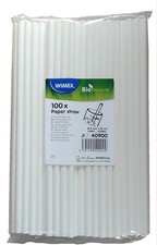 100 JUMBO Trinkhalme weiß