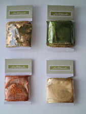 4tlg. LaBlanche Schleifenband Drahtkante Gold Glitter Breite 6 cm Länge 3 m