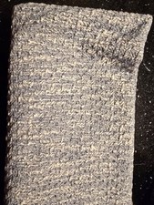 Boucle stoff blau - stoff, weiß