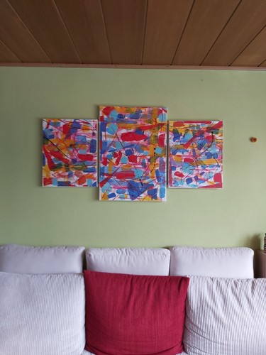 Hangemalte acrylbilder 3er - hangemalte,