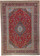 Perserteppich Kashan Kork 345 x 243 cm Orientteppich Top Zustand - rot
