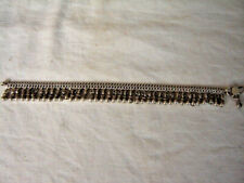  alte Fußkette -  Bauchtanz Fußkette mit Glöckchen, massiv Silber Nr.1 