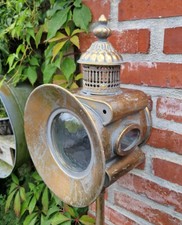 GROSSE KUTSCHENLATERNE WINDLICHT LAMPE METALL ANTIK SHABBY COTTAGE STIL NEU