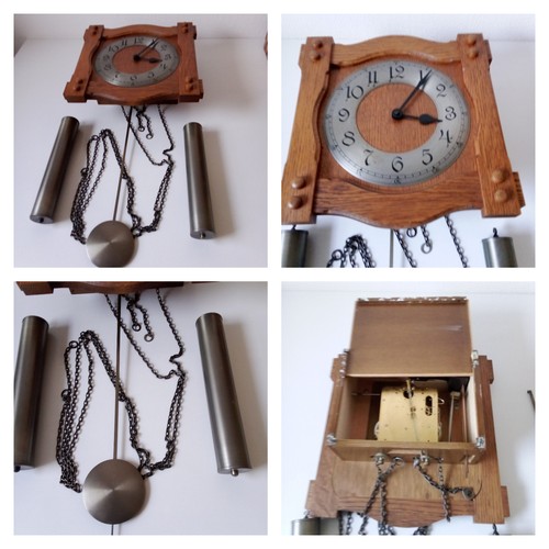 Wanduhr mit gewichten eiche - ✅wanduhr,