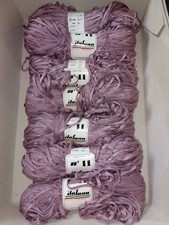350g / 7x No 11 Italana Wolle 100% Seide Bändchengarn dunkelflieder 
