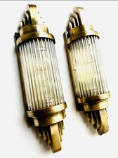 Paar Art Deco leuchtende