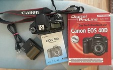Kamera Canon EOS 40D, Zubehörpaket: Akku + Ladegerät, Flash Card, Profibuch