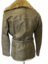 W!   Rock'n blue * Damen  Echt Leder Jacke Fb braun Gr.38 Pelzkragen abnehmb