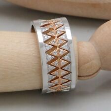 Damen Ring Dreierring Gold 0,23ct G-si Brillant 585/14K Weiß/-Rosegold Gr. 52