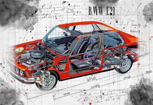 Line tech zeichnung bmw - line,